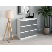 Комод Т-214 Колір корпусу Білий, Колір фасадів Антрацит